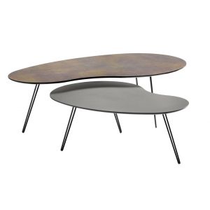 INHOUSE Salontafel Yania Bruin/Grijs Set/2