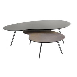 INHOUSE Salontafel Yania Grijs/Bruin Set/2