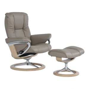 Stressless Fauteuil + Hocker Mayfair Donkergrijs