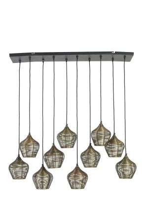Light & Living Hanglamp Alvaro 10-Lichts Brons