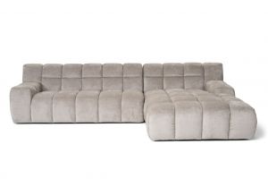 Bank Bortola 2,5-Zits AL + 1,5 Chaise Longue Stof: Perfect Harmony 04 Beige (PG 5)