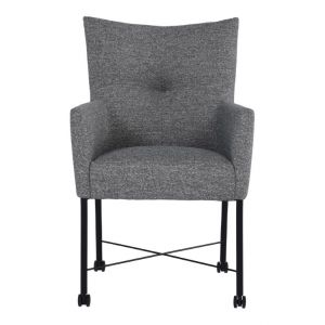 Armstoel Montone Kruispoot Stof Sneak Stone 181 Wielen: Zwart 40mm