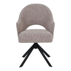 Armstoel Jazmin Stof Lodge Blossom 166 Oudrose, Poot: Auto Return Metaal Zwart