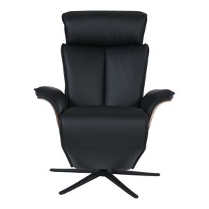 Relaxfauteuil Parthos 5500 Leder Trend T0401 Tuxedo Onderstel Classic Black (B4) 2-motorig met accu