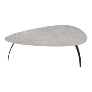 Salontafel Temara Oval L OL0 H40xB75xL120 cm Blad: HPL 20 Cream Navona Poot: TSM1 Zwart