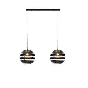Hanglamp Fiorenza 2-Lichts Zwart