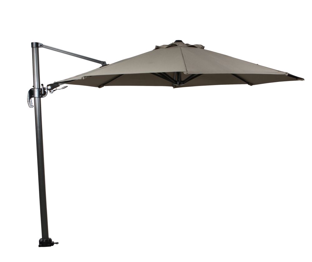 Zweefparasol Hawaii excl.voet Rond Ø3,5m. Taupe