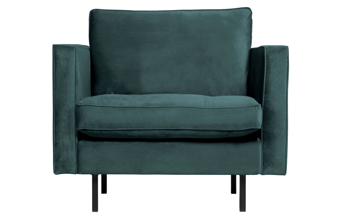 BePureHome Fauteuil Rodeo Classic Velvet Teal